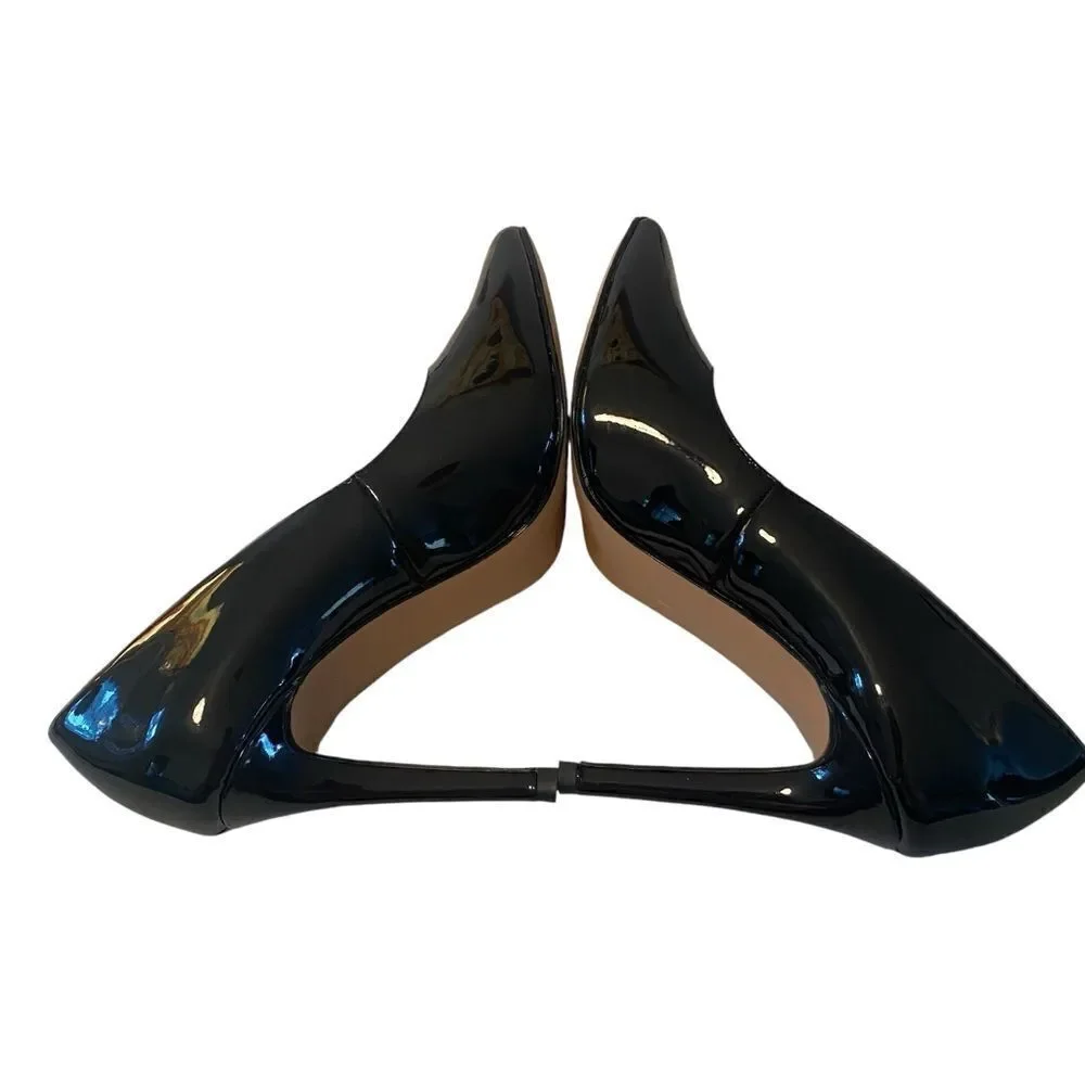 Michael by Michael Shannon Ryleigh Black Patent Leather Pointed Toe Stilettos - Picture 5 of 6
